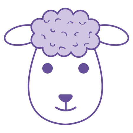 かわいい羊キャラクターアイコンベクトルイラストデザインのイラスト素材 ベクタ Image