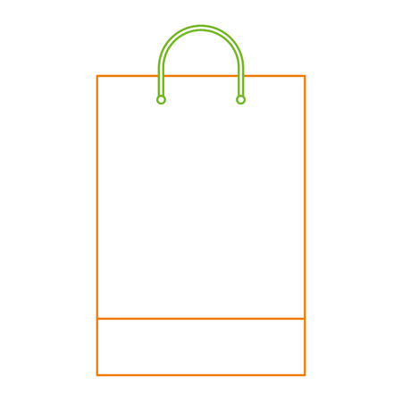 ショッピングバッグテンプレートサンプルビジネス文房具ブランクベクトルイラスト 青線画像のイラスト素材 ベクタ Image