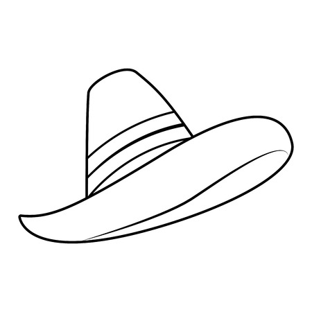 伝統的なメキシコのソンブレロ広いつば帽子 白い背景で隔離のベクトル図です 手描きのメキシコのソンブレロ のイラスト素材 ベクタ Image 伝統的なメキシコのソンブレロ広いつば帽子 白い背景で隔離のベクトル図です 手描きのメキシコのソンブレロ のイラスト素材 ベクタ Image