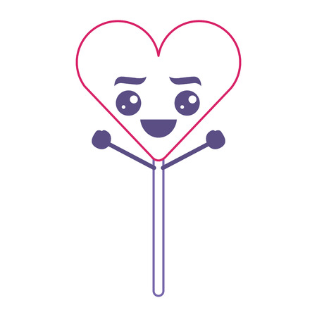 漫画ハートロリポップ可愛いキャラクターベクトルイラストスケッチデザインのイラスト素材 ベクタ Image