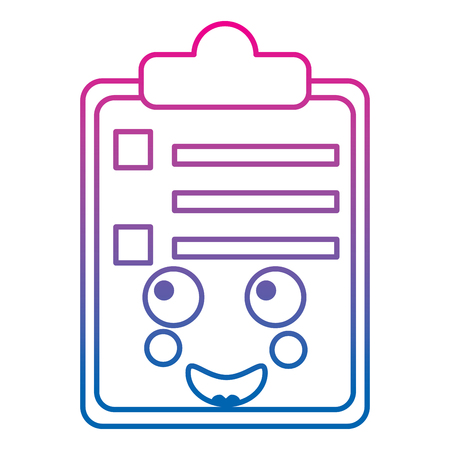 紙サングラスクリップボード可愛いキャラクター漫画ベクトルイラスト のイラスト素材 ベクタ Image