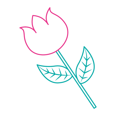 花の茎の花びら葉自然の春のイメージベクトルイラストのイラスト素材 ベクタ Image