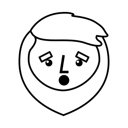 漫画驚き顔男ひげキャラクターベクトルイラストのイラスト素材 ベクタ Image 漫画驚き顔男ひげキャラクターベクトルイラストのイラスト素材 ベクタ Image