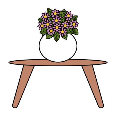 かわいい花瓶と花の装飾ベクターイラストデザインとリビングルームテーブル のイラスト素材 ベクタ Image かわいい花瓶と花の装飾ベクターイラストデザインとリビングルームテーブル のイラスト素材 ベクタ Image