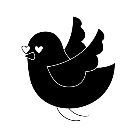 かわいい小鳥の心の目素敵なベクトルイラストスケッチ画像のイラスト素材 ベクタ Image