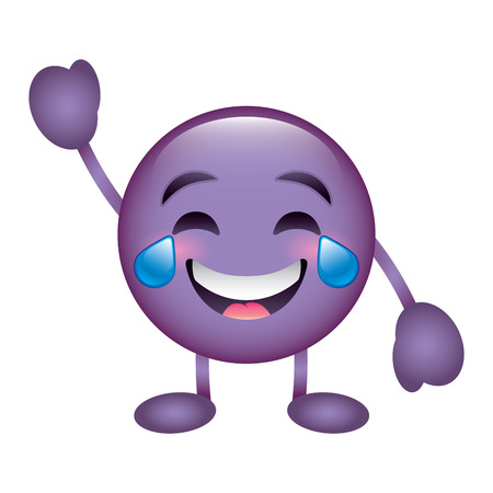 涙文字ベクトルイラストで微笑む紫色の絵文字漫画の顔 のイラスト素材 ベクタ Image 涙文字ベクトルイラストで微笑む紫色の絵文字漫画の顔 のイラスト素材 ベクタ Image