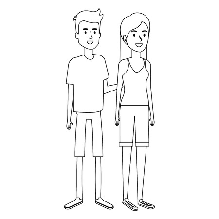 若いカップルアバターキャラクターベクトルイラストデザイン のイラスト素材 ベクタ Image 若いカップルアバターキャラクターベクトルイラストデザイン のイラスト素材 ベクタ Image