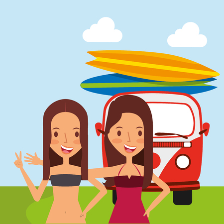 フィールドベクターイラストでかわいい女の子バンサーフィンボード のイラスト素材 ベクタ Image フィールドベクターイラストでかわいい女の子バンサーフィンボード のイラスト素材 ベクタ Image