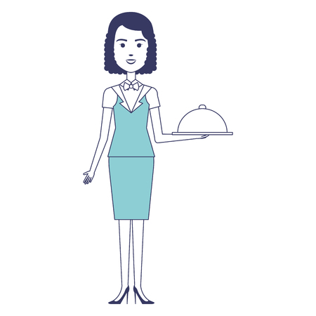 ウェイター女性服アイコンベクトルイラストデザイン のイラスト素材 ベクタ Image
