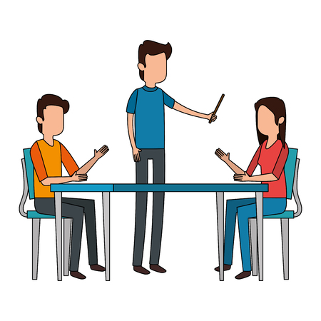 Studenten Taetowierte Cartoon Onanieren