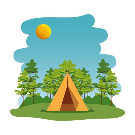 🏕️ Emoji de acampamento na barraca