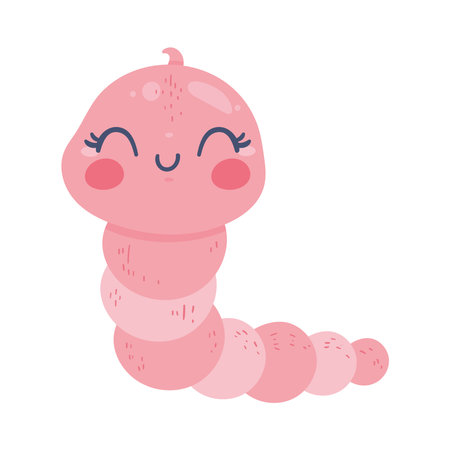 Cute Little Worm Stock Vector Illustration and Royalty Free Cute ...