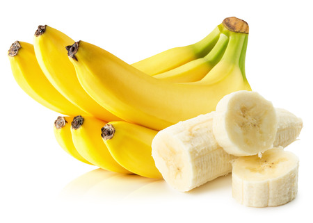 banana: chuối bị cô lập trên nền trắng. Kho ảnh