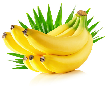 banana: chuối lá bị cô lập trên nền trắng.