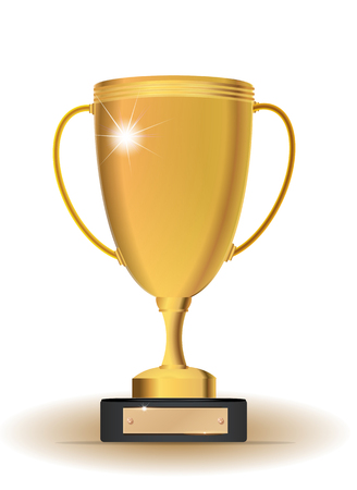 Gold cup isolated on white background.vector illustration eps10