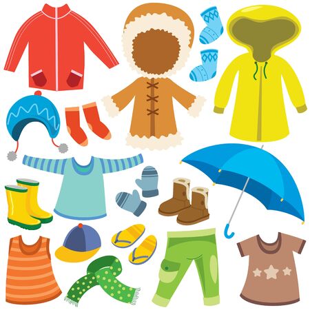 Colorful clothes for little children Stock Photo