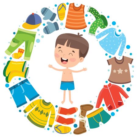 Colorful clothes for little children