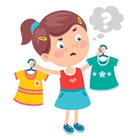 Little kid and colorful clothes