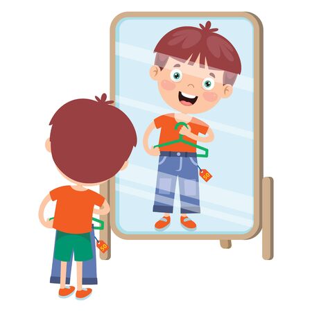 Little kid and colorful clothes