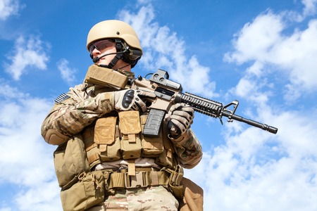 グリーン ベレー米国陸軍特殊部隊グループの兵士の写真素材