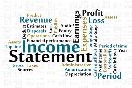 income statement word cloud with data sheet background royalty free how to write an income statement