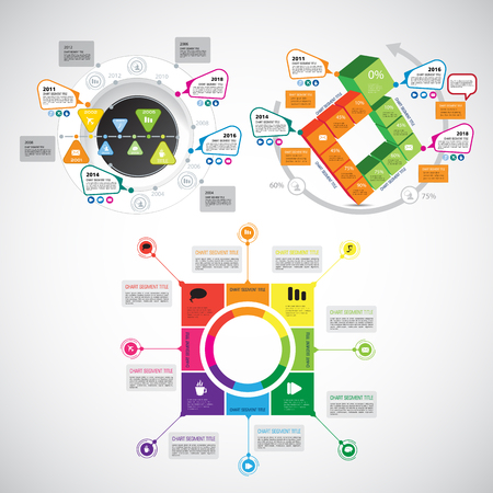 Infographics Templates On A Plain Background Royalty Free Cliparts