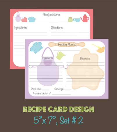 recipe cards template vector design cute recipe cards recipe recipe card design template