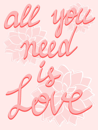 love lettering poster posters all you need is love hand written