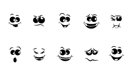 感情 顔文字 絵文字の形でフィードバックのイラスト素材 ベクタ Image