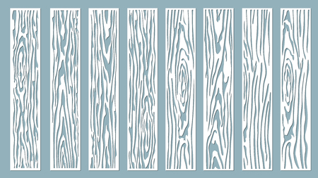 Vector illustration. decorative panel lines, laser cutting. cut wooden panel.