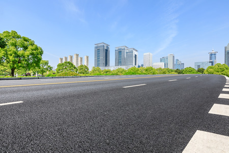 Urban Road And Modern Commercial Buildings In Shanghai