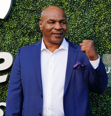 New York - August 27, 2018: Former Boxing Champion Mike Tyson Attends 2018 Us Open Opening Ceremony At Usta Billie Jean King National Tennis Center In New York