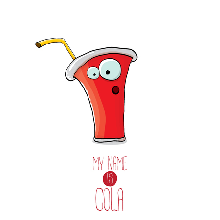 ベクトル面白い漫画かわいい赤い党紙コーラ カップ白い背景で隔離のストローで のイラスト素材 ベクタ Image 85