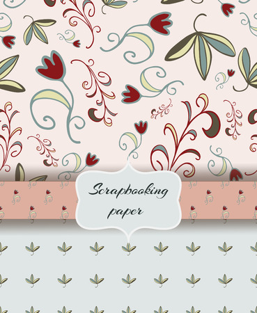 Floral scrap booking paper