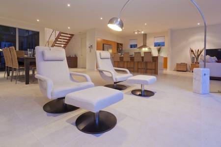 Recliner Chair Images & Stock Pictures. Royalty Free Recliner recliner chair: Stylish living room and kithchen with modern recliner chairs and lamp - Recliner Chair Images & Stock Pictures. Royalty Free Recliner