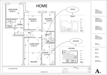 architectural drawing house plan  - 16800974